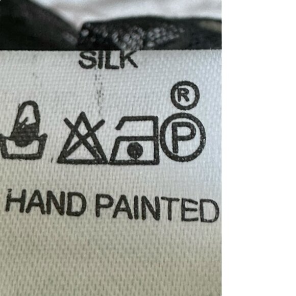 Flawless Silk Semi-Sheer Long Dress Hand-Painted - Picture 7 of 9